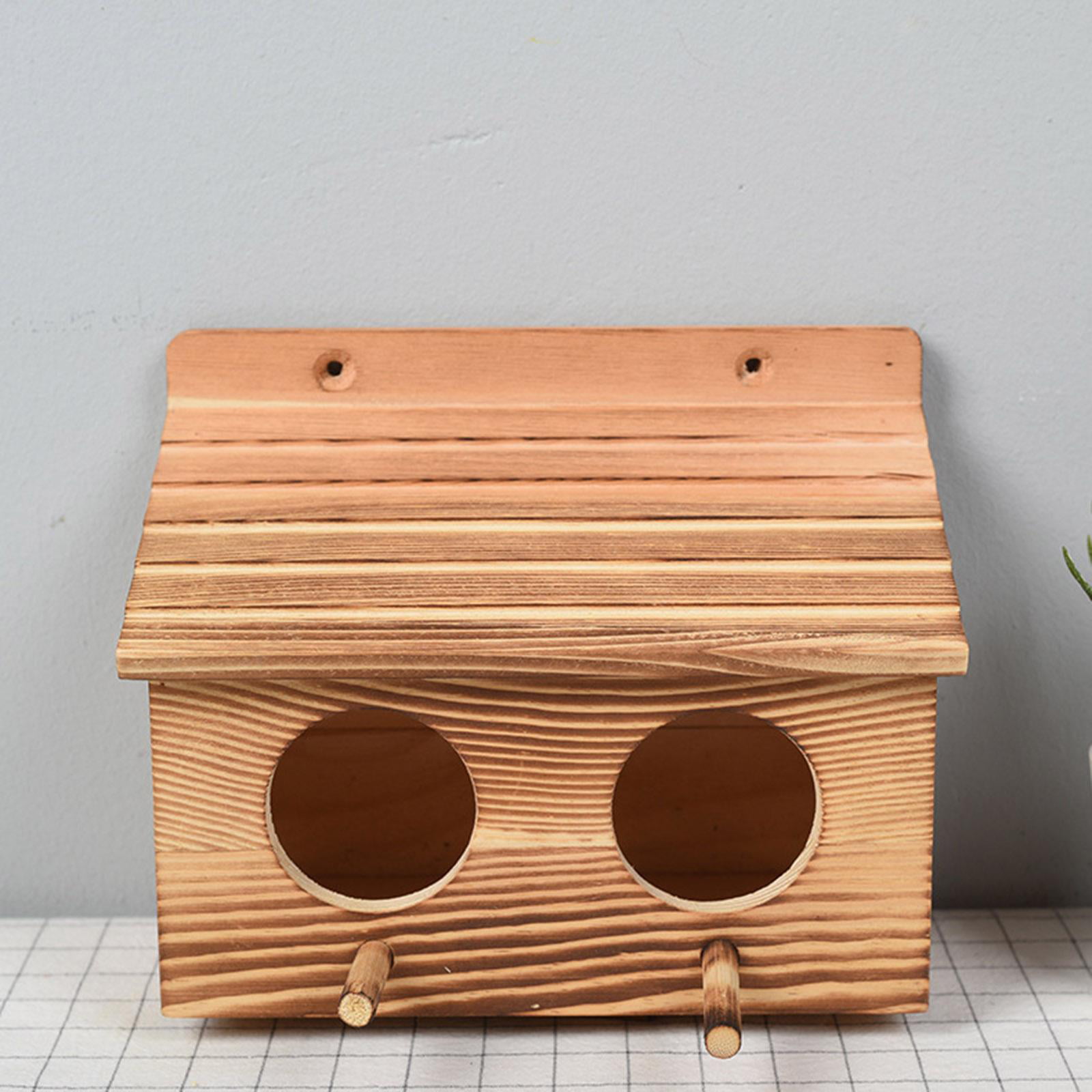 Wild Animal Heart Nesting Box for Great Tits Made of Solid Wood,  Weatherproof, for Hanging