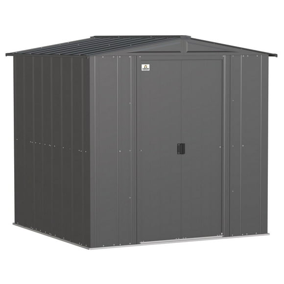 Arrow Classic Steel Storage Shed, 6x6, Charcoal