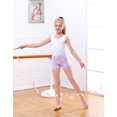 thumbnail image 3 of HDE Gymnastics Shorts for Girls Dance Short Glitter Sparkle Tumbling Bottoms Cotton Candy Tie Dye X-Large (14/16), 3 of 4