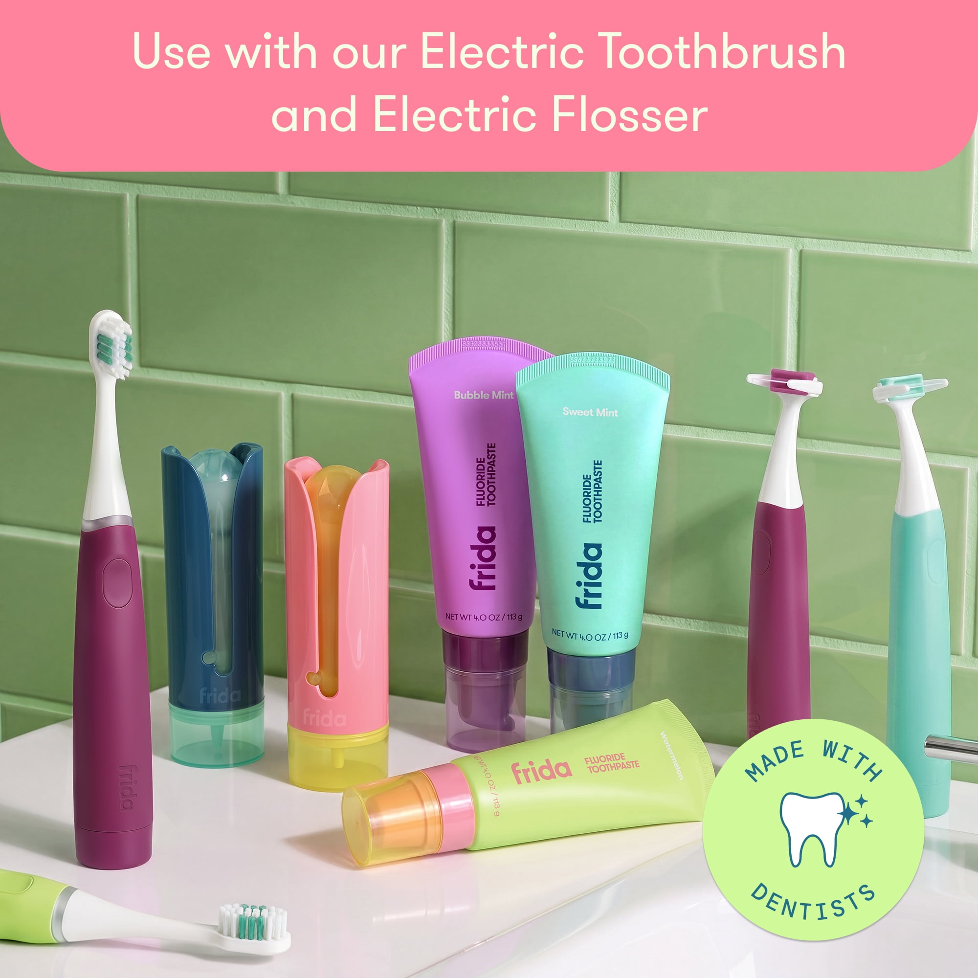 Frida for Kids Fluoride Toothpaste for Kids, Cavity Protection, Watermelon, 4 fluid ounce