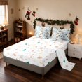 thumbnail image 4 of Manfei Reindeer Queen Bedding 7 Pieces Christmas Bedding Comforter Set Queen, Navy Silver, Xmas Reversible, 4 of 6