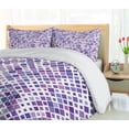 thumbnail image 5 of Ambesonne Lavender Duvet Cover Sets, Purple Retro, 2-King, Violet Purple White, 5 of 7