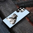 thumbnail image 4 of WIRESTER Shockproof Soft Rubber Cover Case for Samsung Galaxy S25 Ultra 6.8" 2025, Schnauzer Dog Butt Looking Back On Light Blue Background, 4 of 5