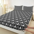 thumbnail image 3 of Feelyou Women Mandala Damask Twin Sheet Sets, Boho Cat Animal Bedding, 3pcs, 3 of 7