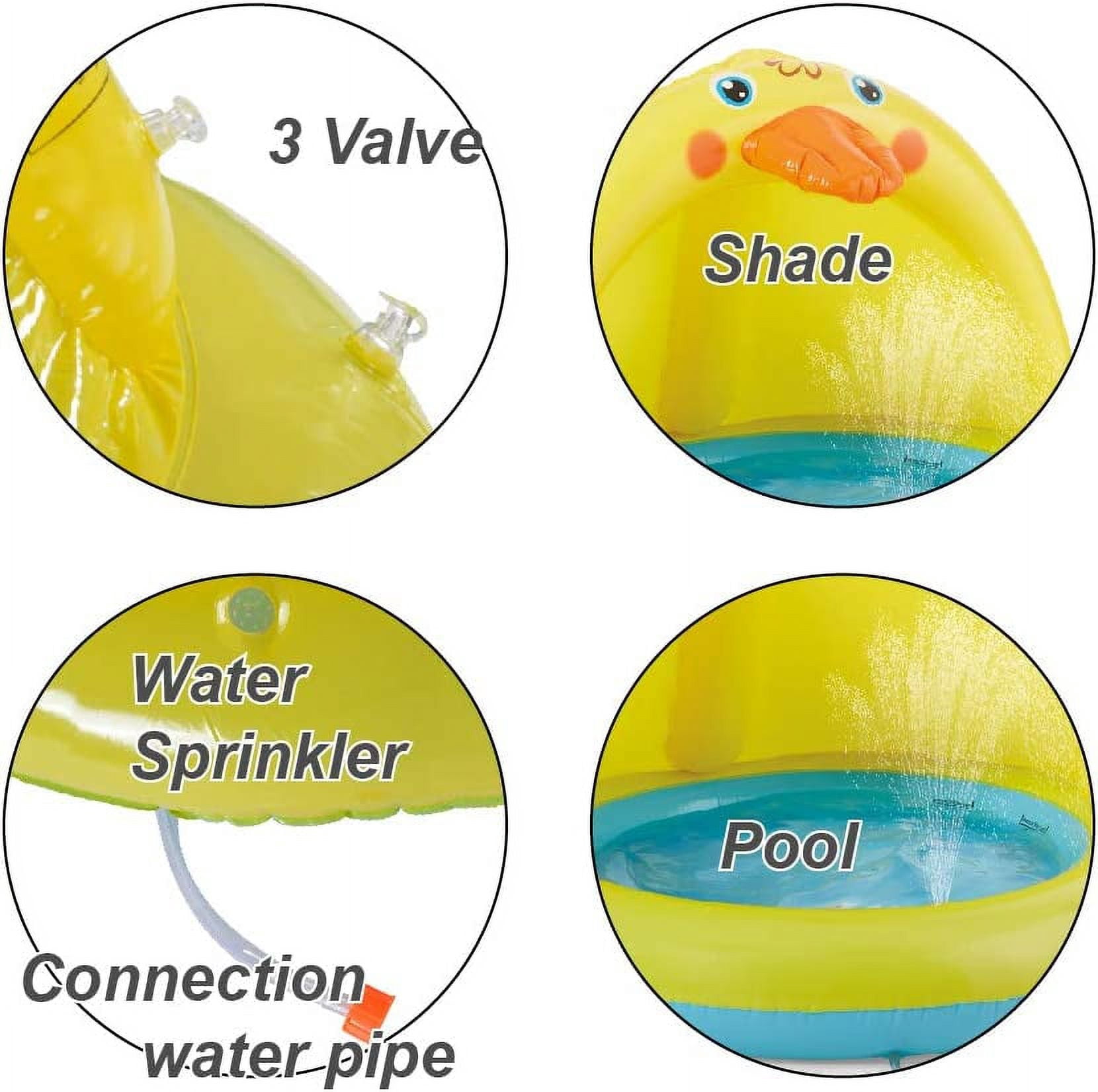 39 Inch Shade  Pool with Sprinkler & Splash Fun for Kids and Pets