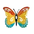 thumbnail image 1 of Adorno de pared de mariposa de hierro, escultura artística de mariposa para jardín. Amarillo, 1 of 9