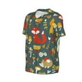 thumbnail image 2 of Balery Cute Animal Forest Baseball Jersey for Men Casual Button Down Shirts Short Sleeve Active Team Sports Uniform-Medium, 2 of 9