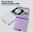 thumbnail image 6 of Designed for Samsung Galaxy Z Flip5 Phone Case, Hinge Protection with Unique Frosted Texture and Wave Pattern, Scratch Resistant Shockproof Phone Case Cover for Samsung Galaxy Z Flip5, Purple, 6 of 6