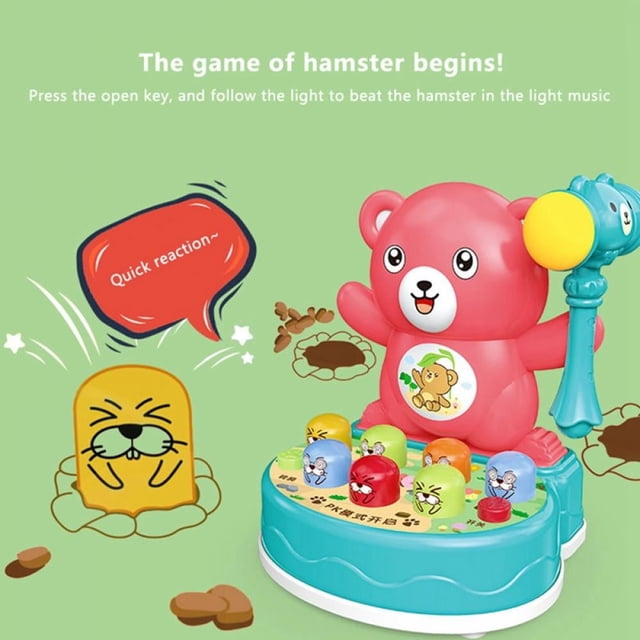 Juguetes eléctricos Patgoal Hit Hamster Juguetes educativos para niños Juguetes de aprendizaje para niños de 3 años Actividades de juegos educativos de primer grado para niños de 5 a 7 años Juguetes