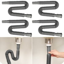 Odor-Proof Ceramic Washbasin Waste Pipe | Plastic Sink Drainage Tube | Complete 4-Piece Set for Bathroom & Kitchen Sink Installation