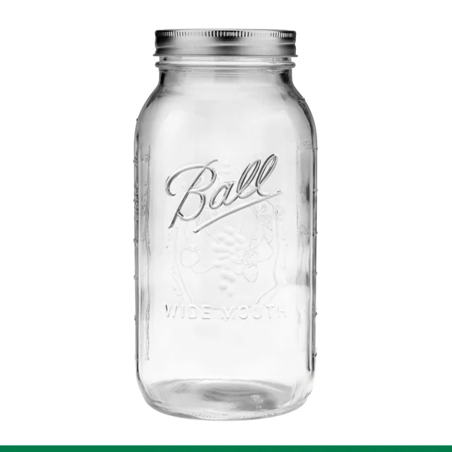 Bocaux Mason Ball et couvercles, large ouverture, 1,8 l, ensemble de 6