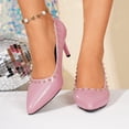 thumbnail image 2 of Stylago Women's Closed Toe High Heels Pointed Toe Wedding Pumps Shoes Ladies Leather Formal Work Dress Stiletto for Business Pink Size 7, 2 of 7
