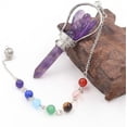 thumbnail image 7 of Amethyst Chakra Dowsing Pendulum Pendant Amethyst  Crystals Angel Healing Scepter,Purple, 7 of 7