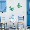 thumbnail image 2 of Northlight Green Metal Butterfly Outdoor Garden Wall Hanging - 12", 2 of 7
