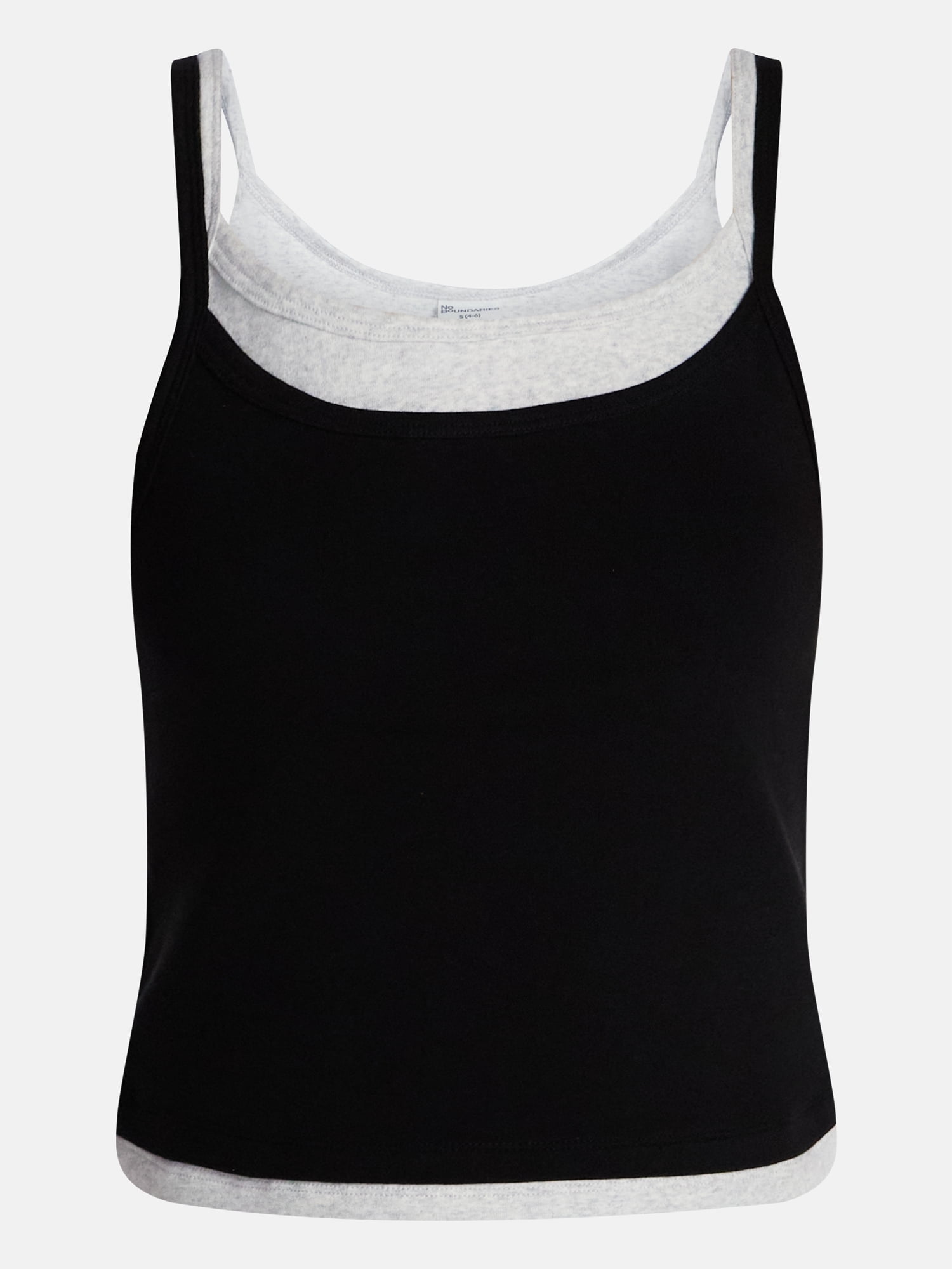 No Boundaries Women’s and Women’s Plus Sleepwear Double Cami, Sizes XXS – 3X