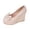 Beige, variant on Women Bow Wedge Platform Heels Comfortable Footwear For Party Daily Casual Outdoor Activities