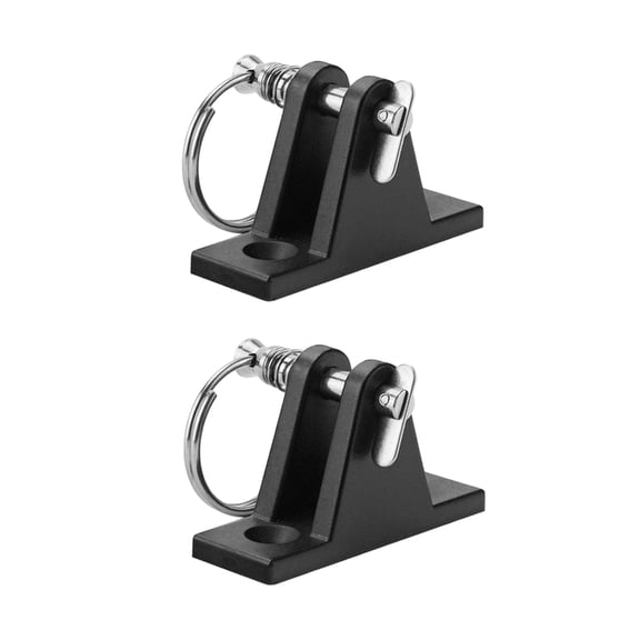 Boat Canopy Hardware Bimini Top Deck Hinge with Nylon Base and Stainless Steel Pins for Marine Sunshade Assembly