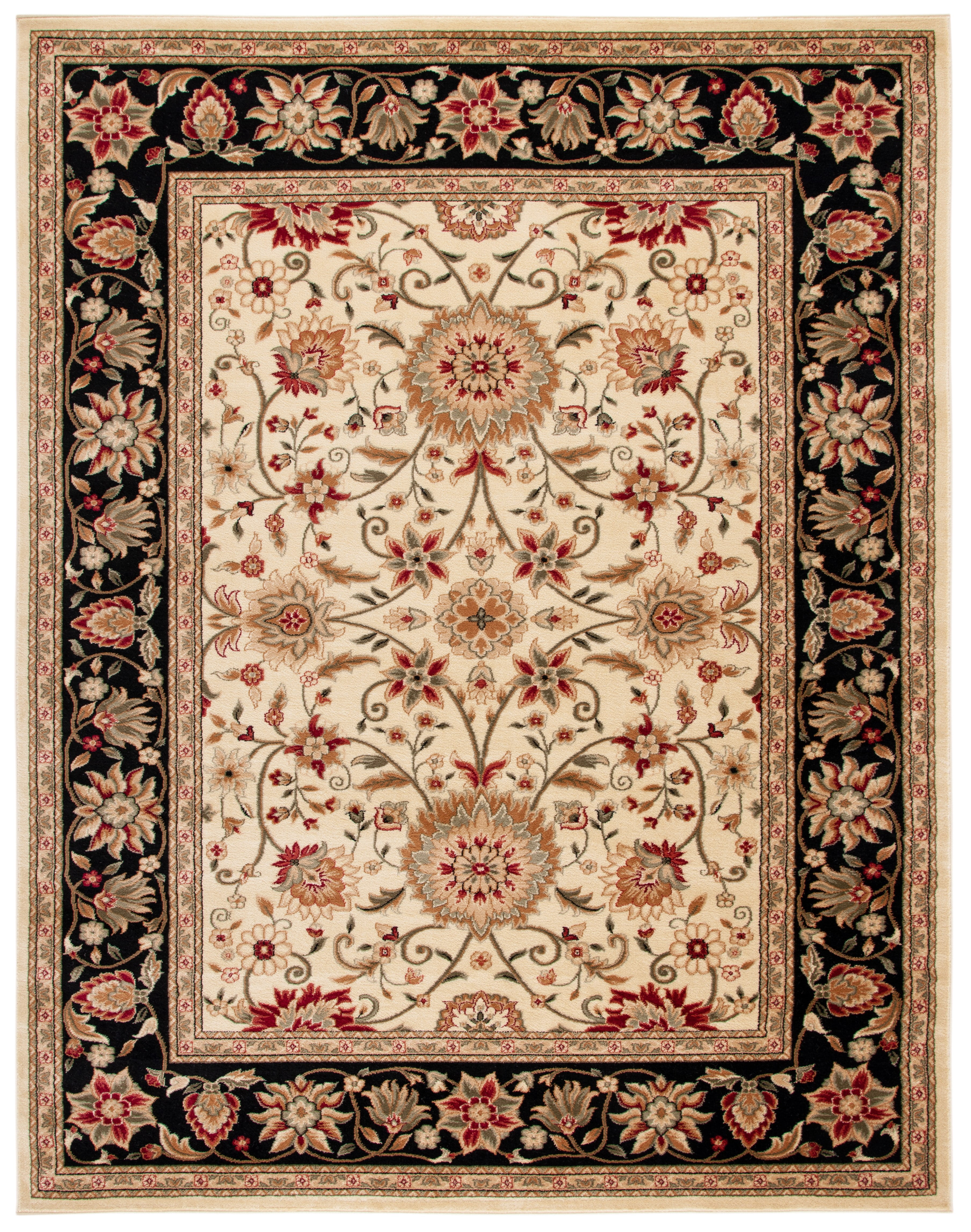 Safavieh Lyndhurst Victoria Floral Area Rug, Ivory/Black, 6' x 8'