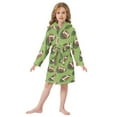 thumbnail image 6 of FORMRS Niños Bathrobe Unisex Hooded Robe Soft Plush Pajamas Sleepwear, Size 2-3T, Game Day Footballs, 6 of 7