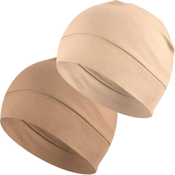 Minzimin Cotton Skull Caps for Men Women,2/4Pack Lightweight Beanie Sleep Hats Breathable Helmet Liner