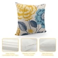 thumbnail image 4 of GOSMITH Flowers Outdoor Pillow Covers, Teal Grey Mustard Yellow Floral Decorative Throw Pillows Cover,Spring Summer Navy blue Leaf Square Pillowcase Decor Gifts for Home Patio Couch Sofa, 4 of 5