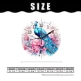 thumbnail image 2 of ATEDEANEI 12" Wall Clock Battery Operated Silent Non Ticking Peacock Bird Peony Flower Lovely, 2 of 5