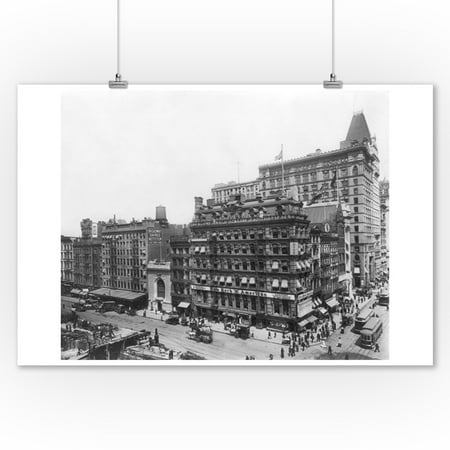 Street Scene of Park Place and Broadway NYC Photo (9x12 Art Print, Wall Decor Travel (Best Places To Photograph In Nyc)