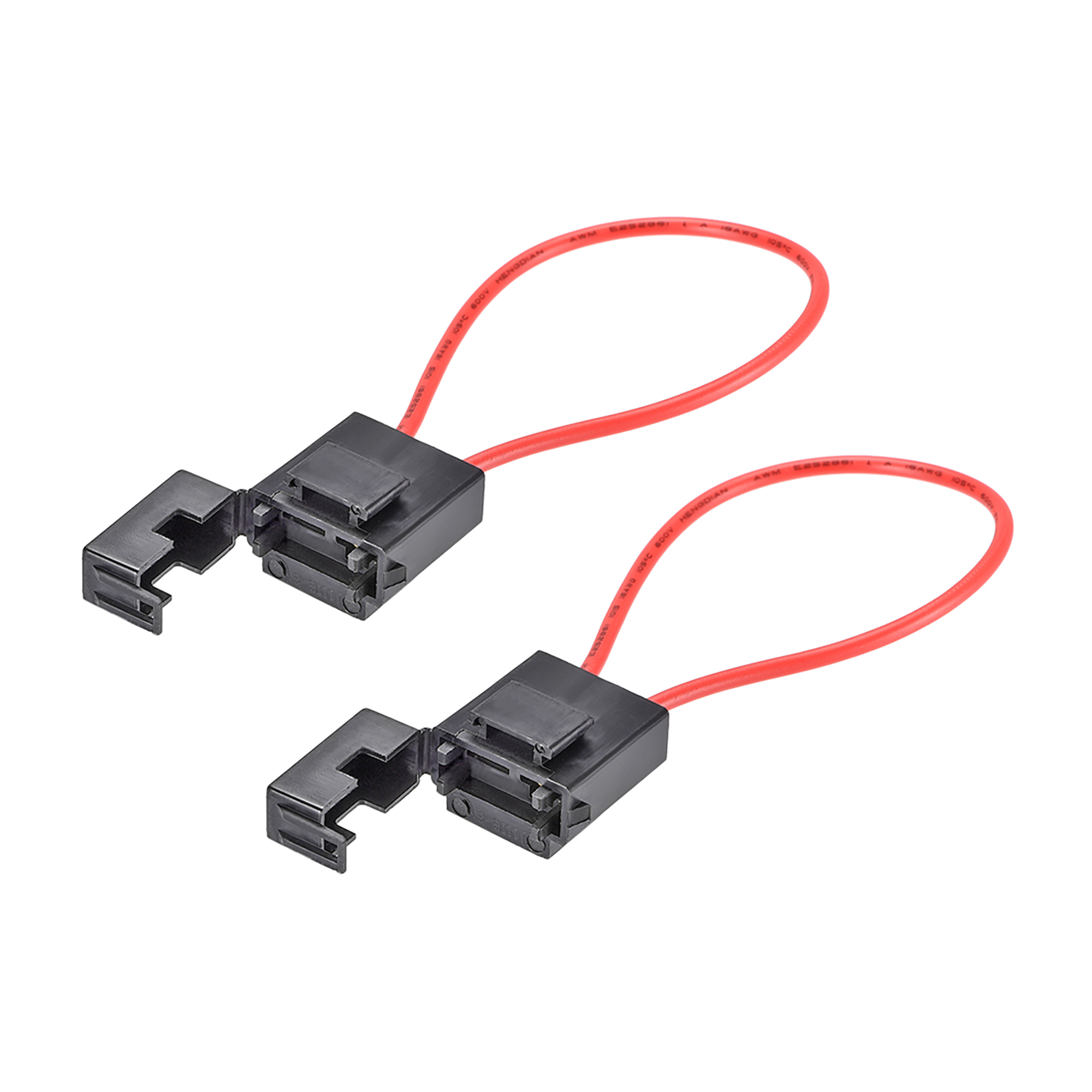 Inline Fuse Holder 16 Gauge AWG Truck Fuse Holder Black 2Pcs for ATC