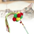 thumbnail image 4 of Reheyre Manual Cat Stick Interactive Pompom Tassel Teasing Wand Kitten Toy Pet Supply, 4 of 8