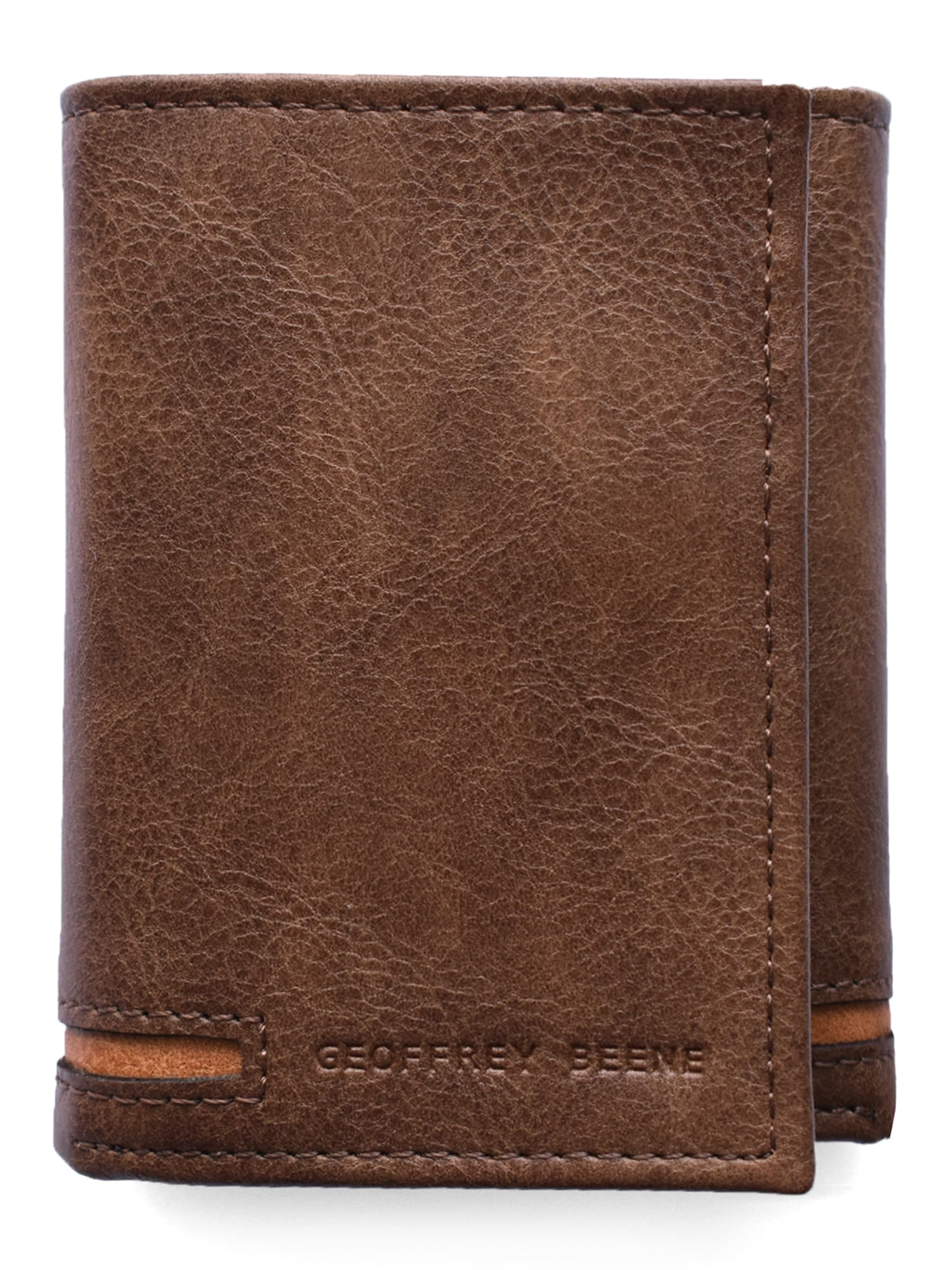 Geoffrey Beene Stylish Trifold Wallet with Clear ID Case RFID Blocking