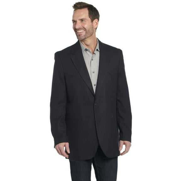 Circle S Western Sport Coat Mens Carson City Button 42 R Black CC2144