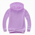 thumbnail image 4 of KPOPLK Teen Boys' Hoodie Sweatshirt with Pocket Long Sleeve Hooded Pullover Casual Plain Active Sweatshirt for Kids 2-14Y Purple Size 4-5 Years, 4 of 5
