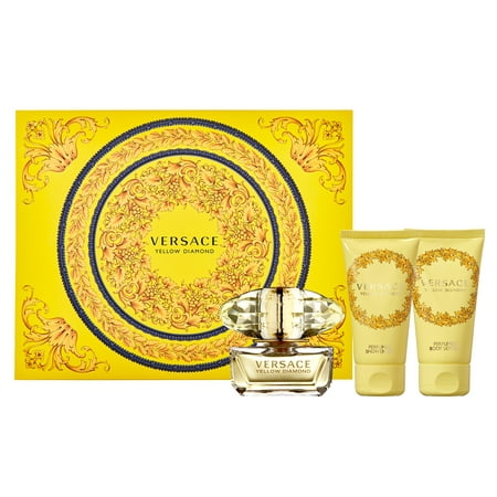 Versace Yellow Diamond Eau de Toilette, Perfume Gift Set for Women, 3 Pieces