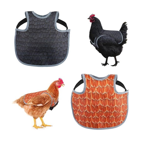 Cloth Poultry Garment Set of 2 Moisture Resistant Hen Covers Avoid Loss and Injury