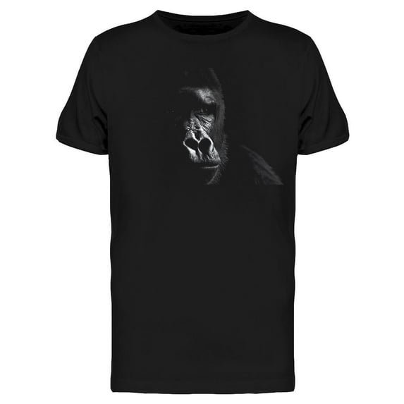 Gorilla Face In Dark T-Shirt Men -Image by Shutterstock, Male Small