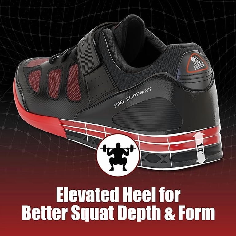 Nordic Lifting VENJA Weightlifting Shoes for Men, BlackRed  display picture 1