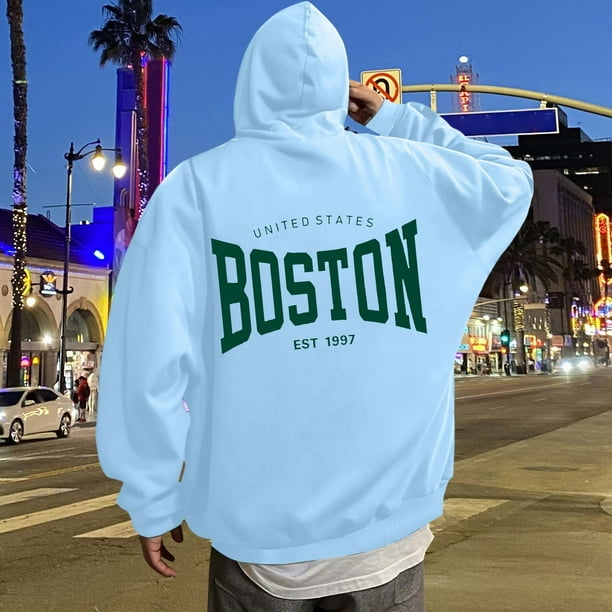 WILLBEST Sudadera con Capucha y Estampado De Letras para Hombre, Estilo Cómodo y Uso Diario Chica