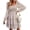 White, variant on BTFBM Womens Long Sleeve Dress Summer Vacation Square Neck Smocked Floral Mini Boho Spring Wedding Guest Dresses