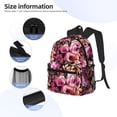 thumbnail image 5 of Picia Rose Flowers Large Capacity Backpack Classic Style Backpack Casual Backpack Water-Resistant School Work Travel Outdoor Backpack, 5 of 8