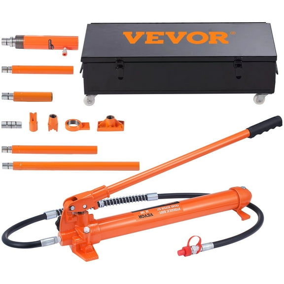 HCY 20 Ton Porta Power Kit, Portable Hydraulic Jack with 4.6 ft/1.4 m Oil Hose, Car Frame Repair Tool with Storage Case for Automotive, Heavy Equipment, Mechanic (44000 LBS)