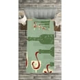 thumbnail image 3 of Ambesonne Wine Quilted Bedspread Set 2 Pcs, Grunge Retro Wine Pouring, Twin Size, Almond Green Olive Green, 3 of 3