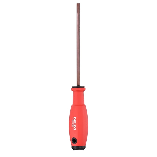 Destornillador ranurado Uxcell SL6 de 10.5" de longitud, destornillador de acero S2 magnético, herramienta de electricista con agarre antideslizante.