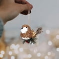 thumbnail image 6 of 1 Pc Woodland Animal Xmas Ornament Sisal Straw Rustic, Classic Farmhouse Sisal Straw Friends Animal Figurine with Pinecone Berry, Neutral Rustic Forest Hanging Accessory, Trees, Wreaths, 2D, 6 of 6