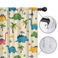 thumbnail image 4 of Blackout Kids Curtains,Beige Toned Dinosaur and Palm Tree Pattern Childrens Insulated Curtains Set Of 2,Bedroom Essentials,Toddler Room Decor 42"x63", 4 of 5