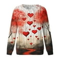 thumbnail image 4 of Valentines Shirts for Women Valentine Heart Sweatshirt Cute Holiday Long Sleeve Pullover Tunic Tops, 4 of 4