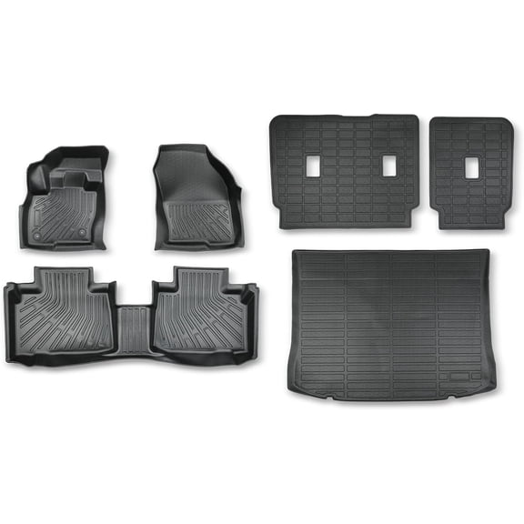 Genrics Floor Mats Backrest Mat Cargo Liner Replacement for Edge 2015-2024