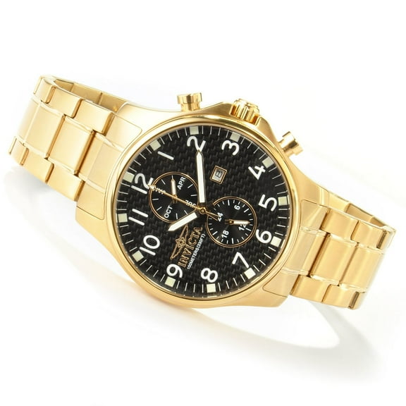 Invicta Men's 0382 Specialty Collection 18k Gold-Plated Stainless Steel Watch