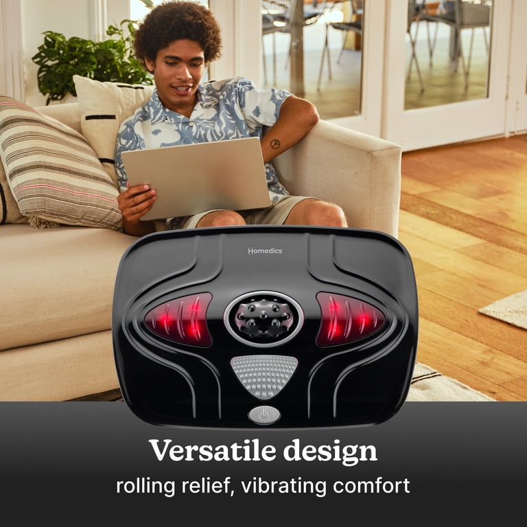 Homedics vibration foot massager with soothing heat, Black
