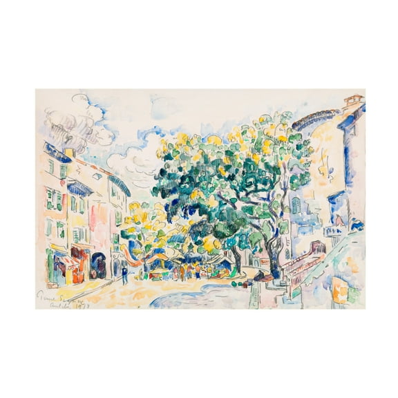 Canvas Wall Art - Pictufy 'Antibes Ca. 1918' Wall Art for Living Room, Bedroom, or Office D?cor by Trademark Fine Art - 19 x 12 Inches