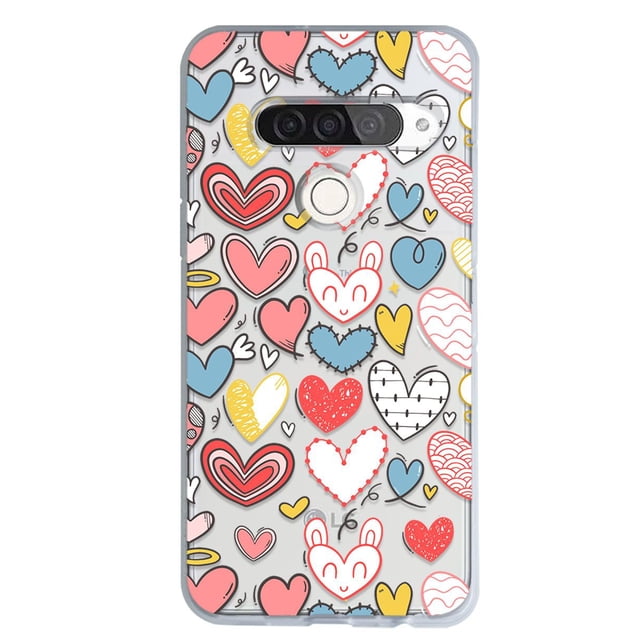 Funda Antigolpes para LG G8s ThinQ InstaCase Corazones Pastel